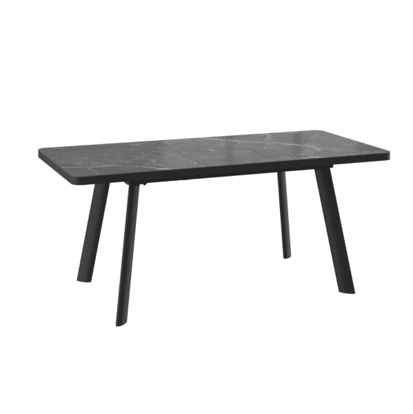 Стол LEON LUX RADIAL-140, раздвижной 140(180)х85, STONE BLACK ST CER/ЧЕРНЫЙ LEON LUX RADIAL 140